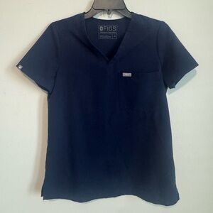 Figs Deep Blue Short Sleeve Tee